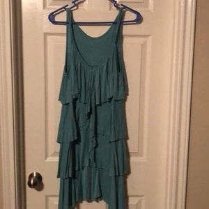 Teal layered dress. Sz m